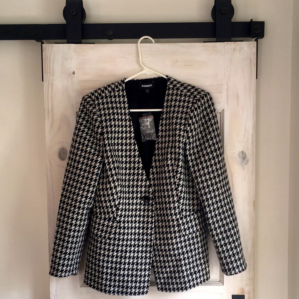 Express Houndstooth Blazer, NWT, Awesome Pattern